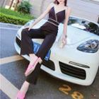 V Neck High-waist Jumpsuit
