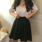 Short Sleeve T-shirt / Pleated Skirt