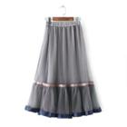 Color Applique Tulle Skirt
