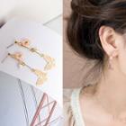Faux Pearl Butterfly & Flower Dangle Earring As Shown In Figure - One Size