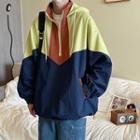Color Block Half-zip Hooded Jacket