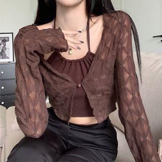 Lace Jacket / Cropped Halter Top