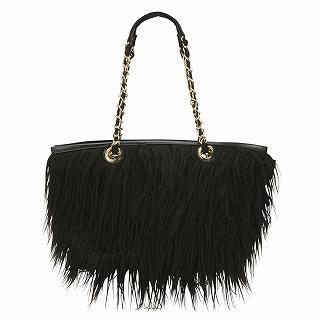 Faux-fur Tote [rootote Deli Sexy Furchain-a]  Black - One Size