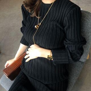Slim-fit Rib-knit Maxi Dress