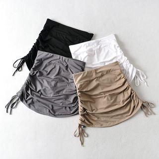 Drawstring Mini Pencil Skort