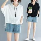 Batwing-sleeve T Shirt