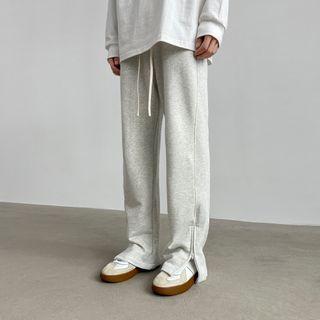 Side-zip Straight Leg Sweatpants