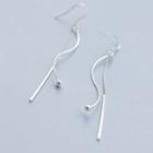 925 Sterling Silver Swirl & Bar Fringed Earring 1 Pair - As Shown In Figure - One Size