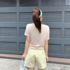 Plain Short Cotton T-shirt