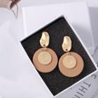 Disc Drop Earring Kc Gold - Coffee - One Size