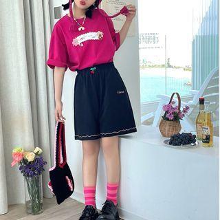 Flower Trim Shorts