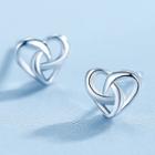 925 Sterling Silver Heart Earring 1 Pair - 925 Silver - Earrings - One Size