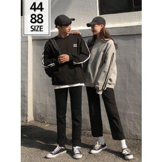 Couple Piped Embroidered Pullover