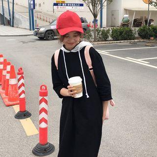 Loose-fit Color-block Hooded Dress