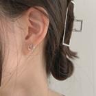 Pretzel Heart Ear Studs Silver - One Size