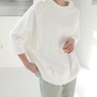 Dolman-sleeve Round-hem Sweatshirt