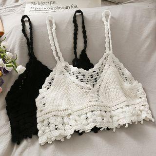 Open-knit Crop Vest