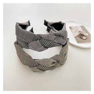 Houndstooth Print Fabric Hair Band