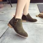 Disc Accent Ankle Boots