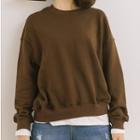 Mock Two Piece Long Sleeve Sweatshirt Coffee - One Size
