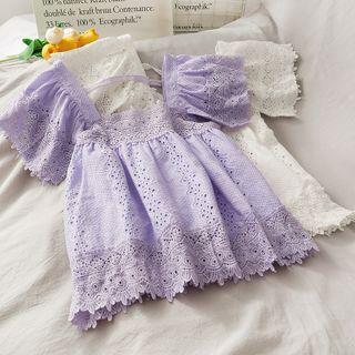Eyelet Square-neck Crop Top