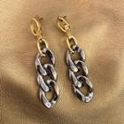 Chain Drop Earrings Silver & Gold - One Size