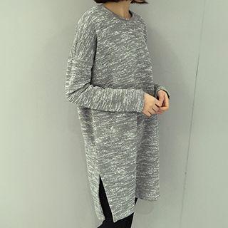 Long-sleeve Slit-side Dress