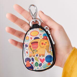 Printed Faux Leather Mini Pouch