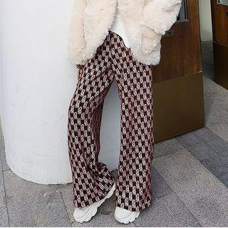 Graphic Pattern Wide-leg Pants
