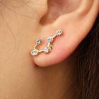 Rhinestone Star Earring 1 Pair - 6604a - One Size