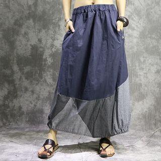 Colored Panel Midi Skirt