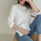 Elbow-sleeve Ruched T-shirt