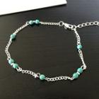 Bead Anklet Silver - One Size