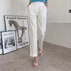 Cuff-hem Straight-leg Pants