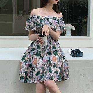 Floral Camisole / Midi Floral A-line Skirt / Off-shoulder Midi Floral A-line Dress
