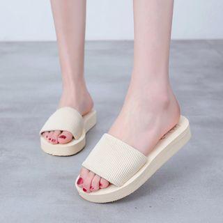 Elastic Platform Sandals