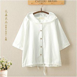 Embroidery Hooded Top