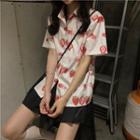Strawberry Short-sleeve Shirt As Shown In Figure - One Size