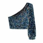 One-sleeve Sequined Blouse
