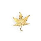 Elegant And Fashion Plated Gold Maple Leaf Brooch Golden - One Size