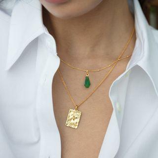 Faux Pearl / Faux Crystal / Woven Pendant Necklace