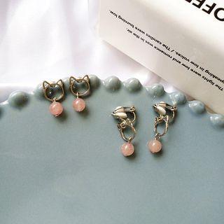 Perforated Cat Earring / Clip-on Earring