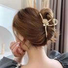 Flower Alloy Hair Clamp Fj035 - Gold - One Size