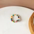 Bead Elastic Ring Red & Blue & Yellow - One Size