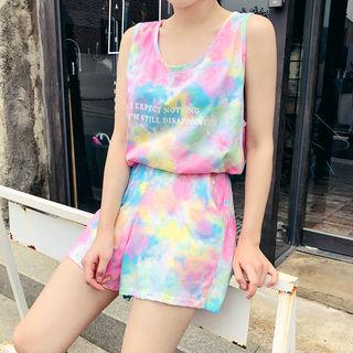 Tank Top & Shorts Tie-dye Set