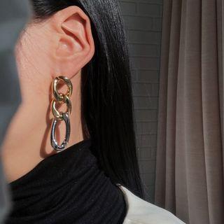 Chunky Chain Asymmetrical Alloy Dangle Earring