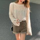 Cable Knit Sweater / Corduroy Shorts