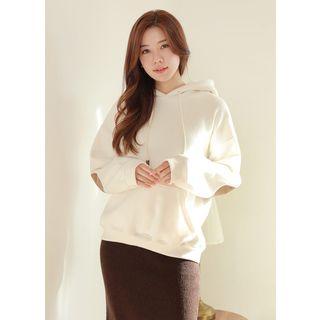 Elbow-patch Kangaroo-pocket Hoodie