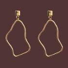 Irregular Drop Earring 1 Pair - Drop Earring - S925silver - Gold - One Size