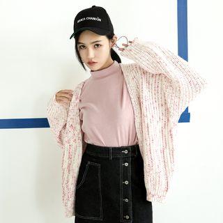 Melange Chunky Long Cardigan